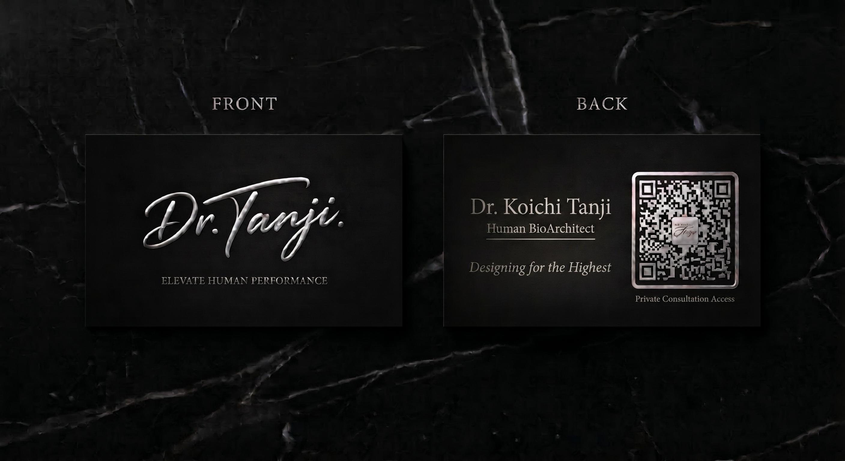 Dr. Tanji brand identity — business card