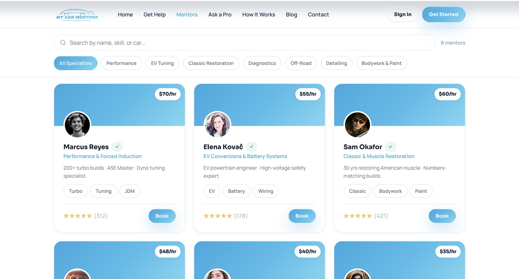 Mentor marketplace