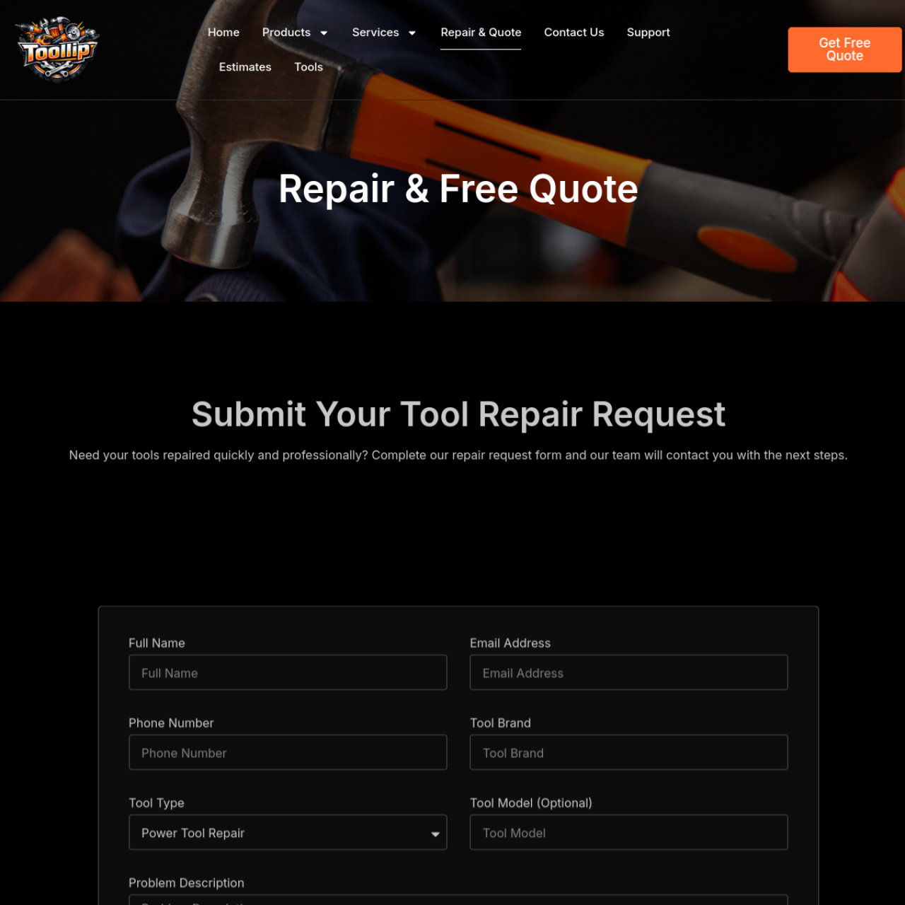 Repair quote