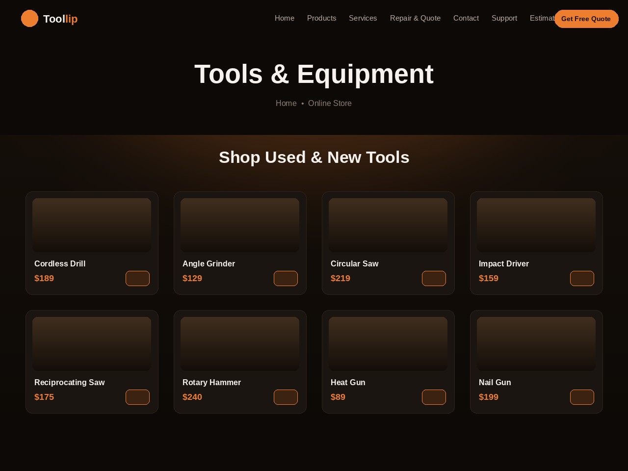 Online tool store